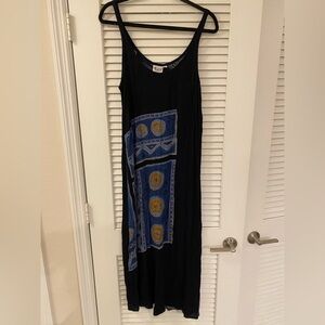 Tribal Aztec Boho Print Maxi Dress Size Large New With Tag